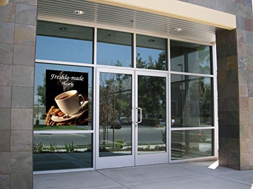 Freshly Made Hourly Business | Retail Window Display Sign | 18″W x 24″H
