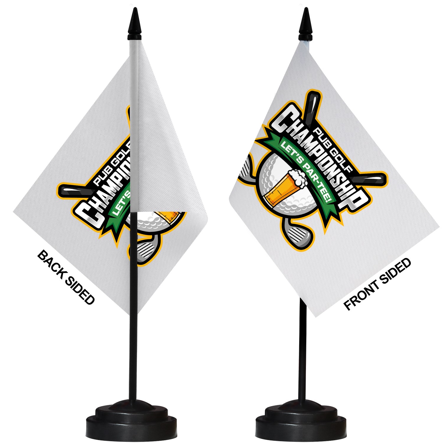 Anley Custom Desk Flag Set – Miniature Desktop Flag with 12″ Solid Pole