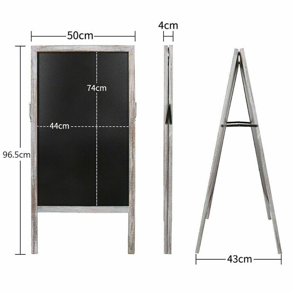 Sidewalk Chalkboard Large Tall Professional Magnetic Surface 2-Sided Sign Menu
