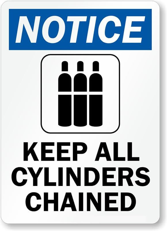 Aluminum Weatherproof Sign 8×12 Chained Notice Outdoor Durable Metal