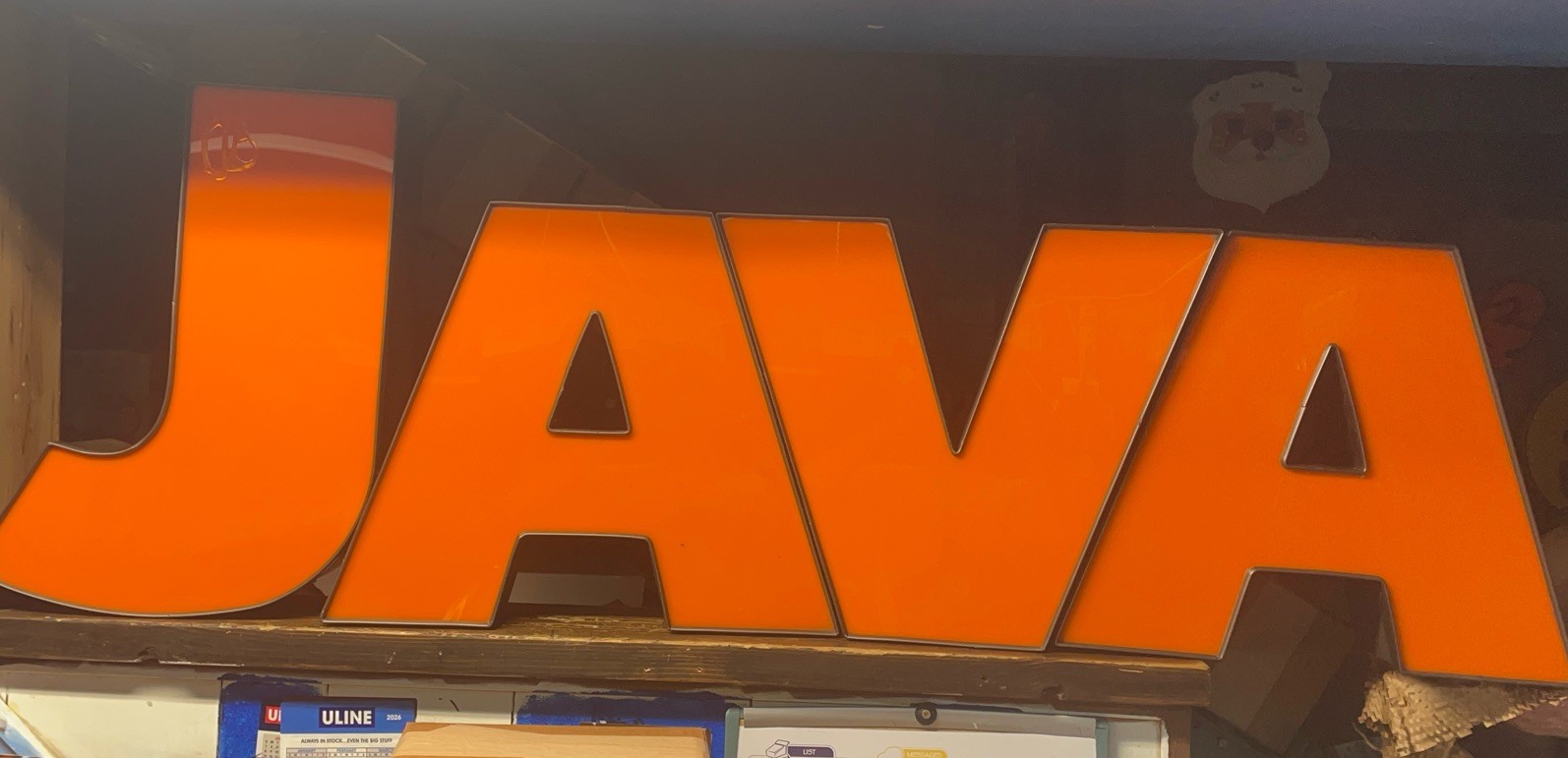 Commercial Marquee Letter Orange Java Letters Possible To Light Lights Not In