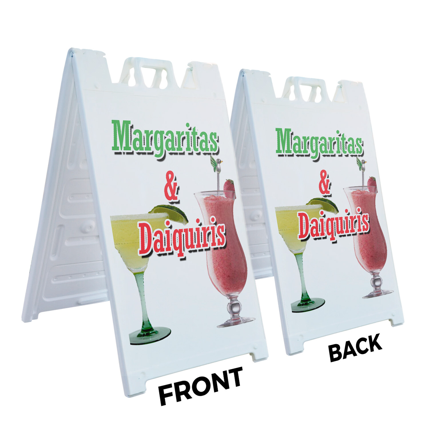 A-frame Sidewalk Margaritas & Daiquiris 24″ x 36″ Double Sided A-Frame Sidewalk
