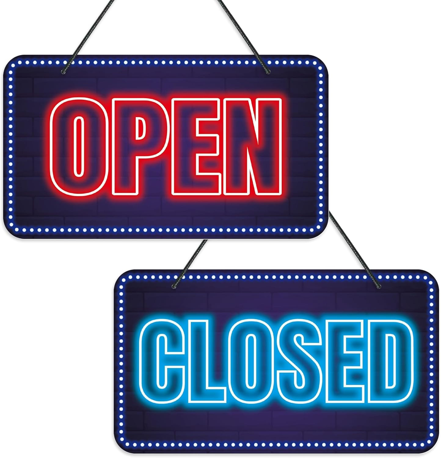Open Closed Signs for Business, 12X6.7 Waterproof Double Sided We Are Open or Cl
