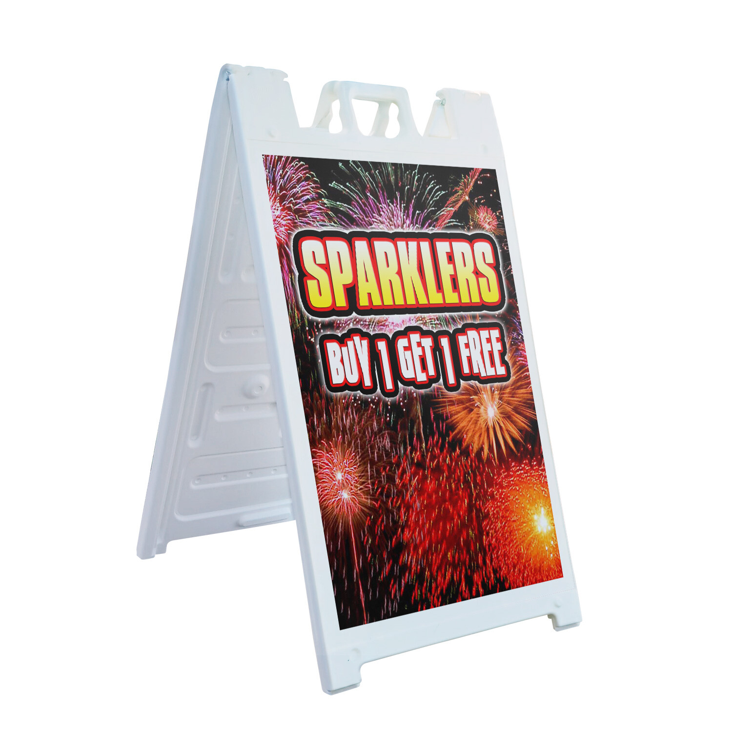 A-frame Sidewalk Sparklers Buy 1 Get 1 Free 24″ x 36″ Double Sided A-Frame Sidew