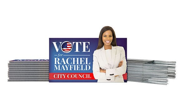 SNDS Custom Yard Signs with Stake – Personalized Blank Corrugated Lawn Sign