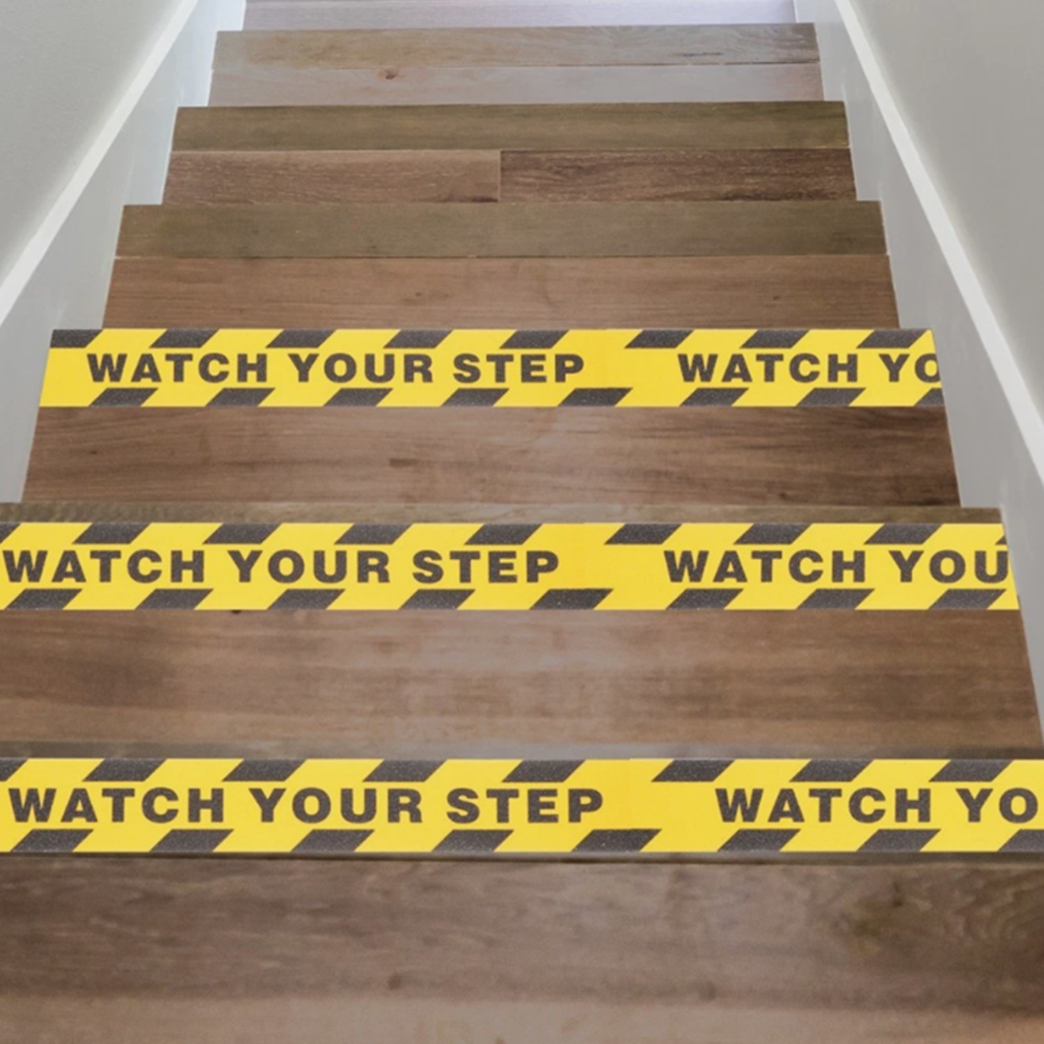 3 Pack Watch Your Step Sign Anti-slip Warning Sticker Adhesive Warning Tape Roll