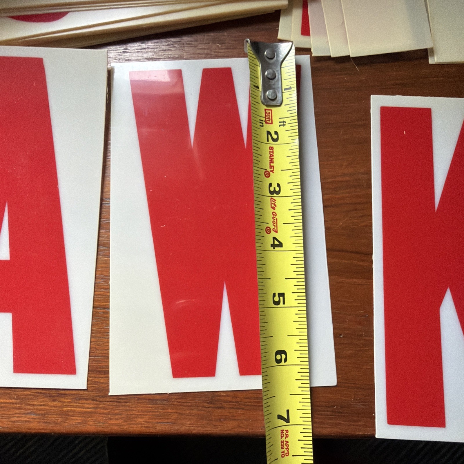Vintage Red On White Plastic Marquee Letters Numbers Symbols 6 X 3