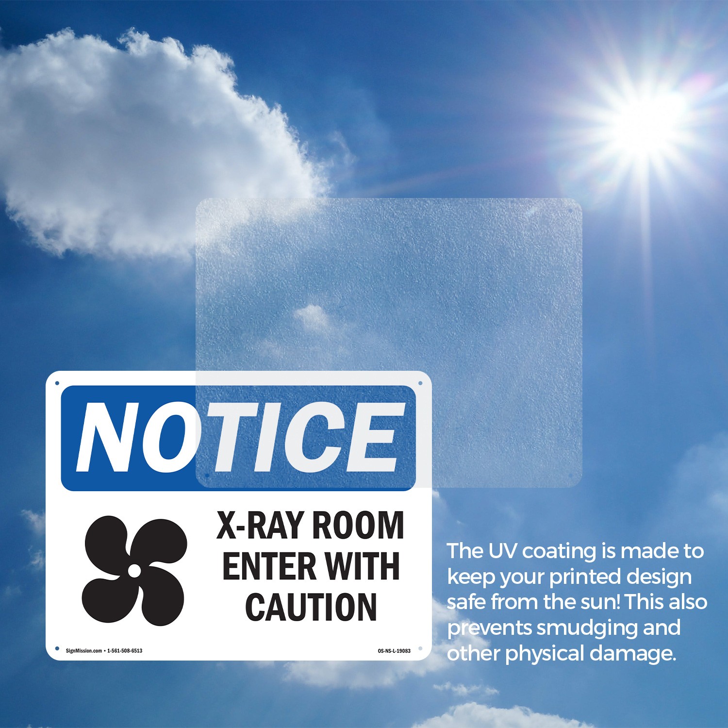 X-Ray Room Enter With Caution OSHA Notice Sign Metal Plastic, Decal 5 or 10 Pack