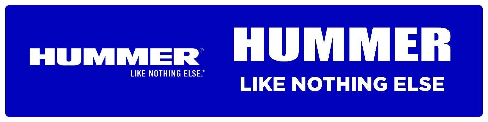 Hummer | Branded Premium Decorative Display Sign | 6″h x 24″w