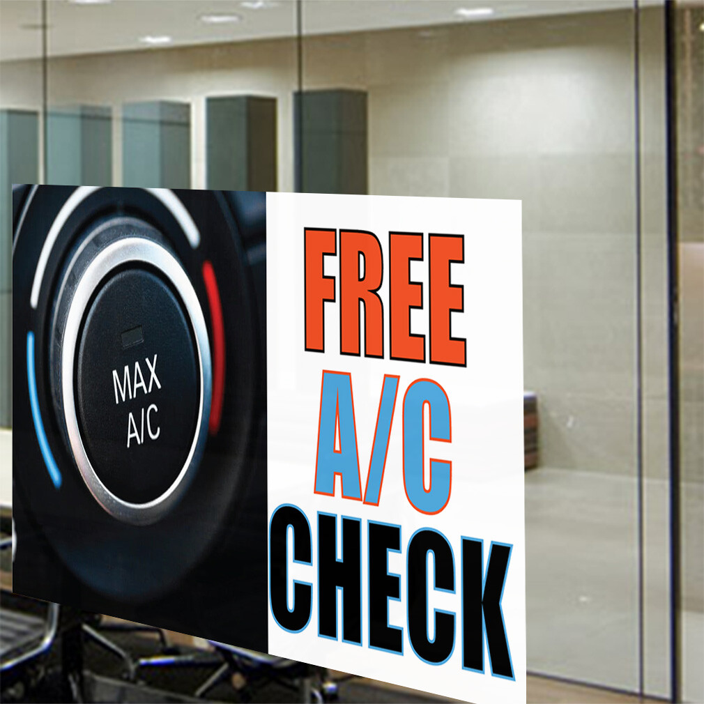 Decal Stickers Free A C Check Advertising Printing B Vinyl Store Sign Label