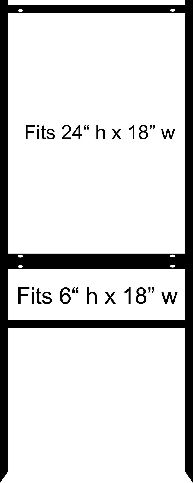 Real Estate Yard Sign Metal Frame, 24 x 18 Slide-In (1) Rider, Black (Pack of 1)