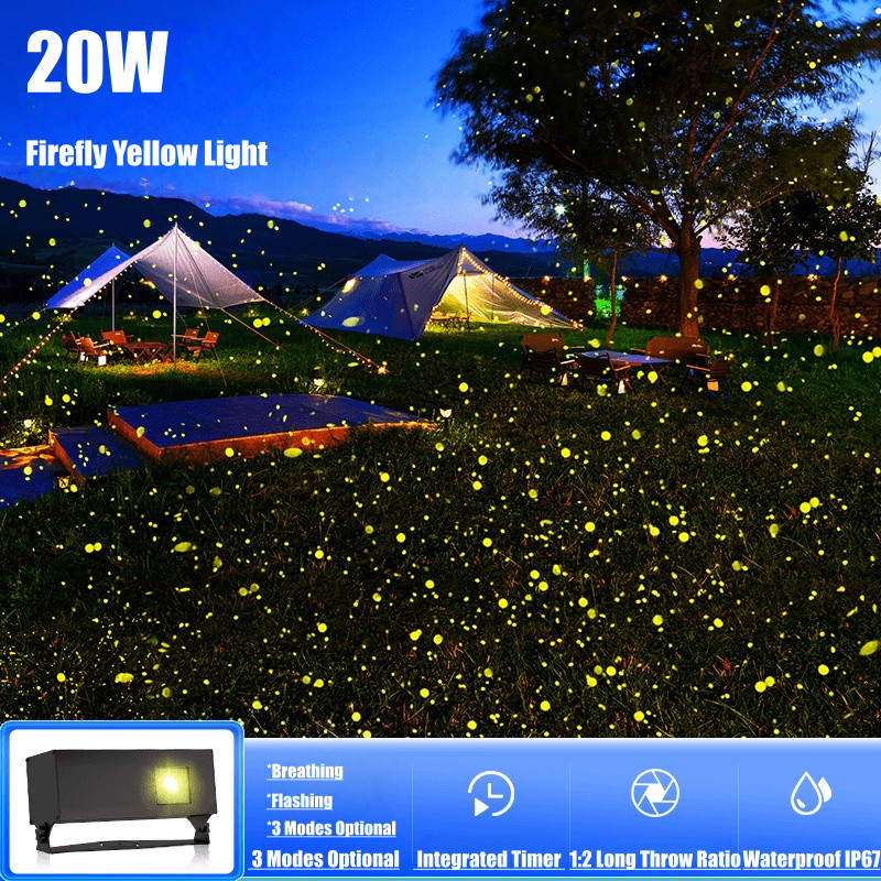 Outdoor Dynamic Firefly Laser Starry Sky Projection Light for Garden Landscape