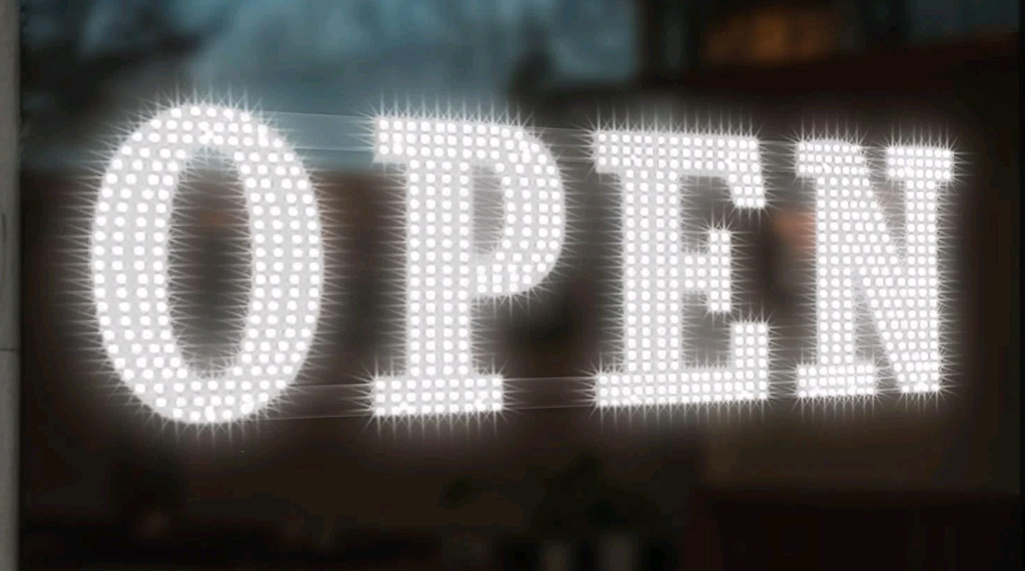 40″x14″ LED Open Sign, Extra Bright Jumbo for Business High Visibility – Window