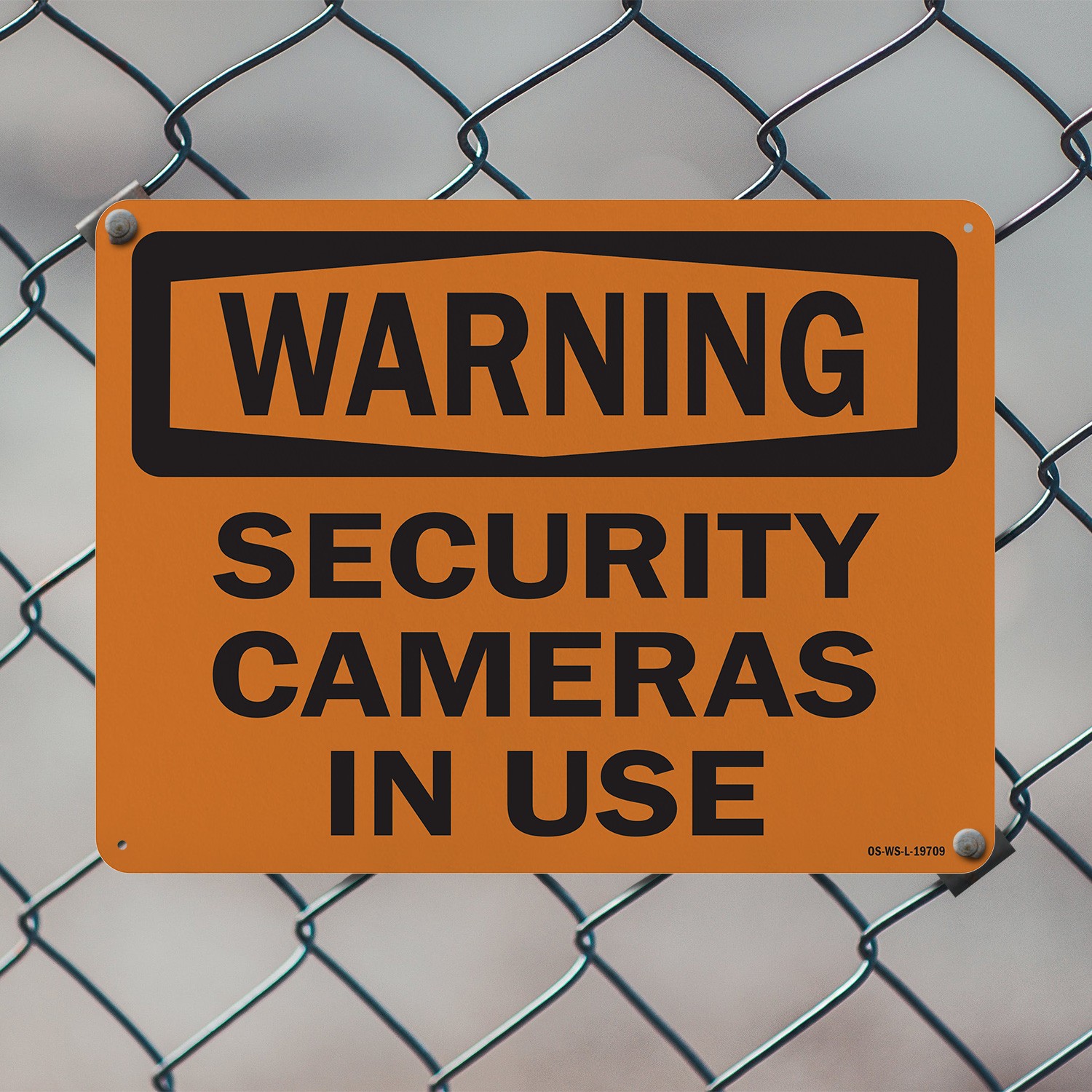 Security Cameras In Use OSHA Warning Sign Metal, Plastic, Decal – 5 or 10 Pack