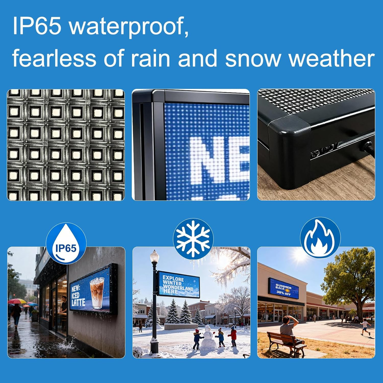 P6(40″ * 17″) Digital Programmable Scrolling Led Sign Scrolling Outdoor for Busi