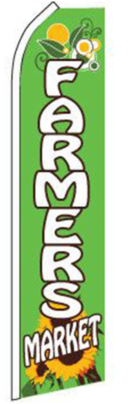 Farmers Market Flag Flutter Feather Banner Swooper Bundle Kit
