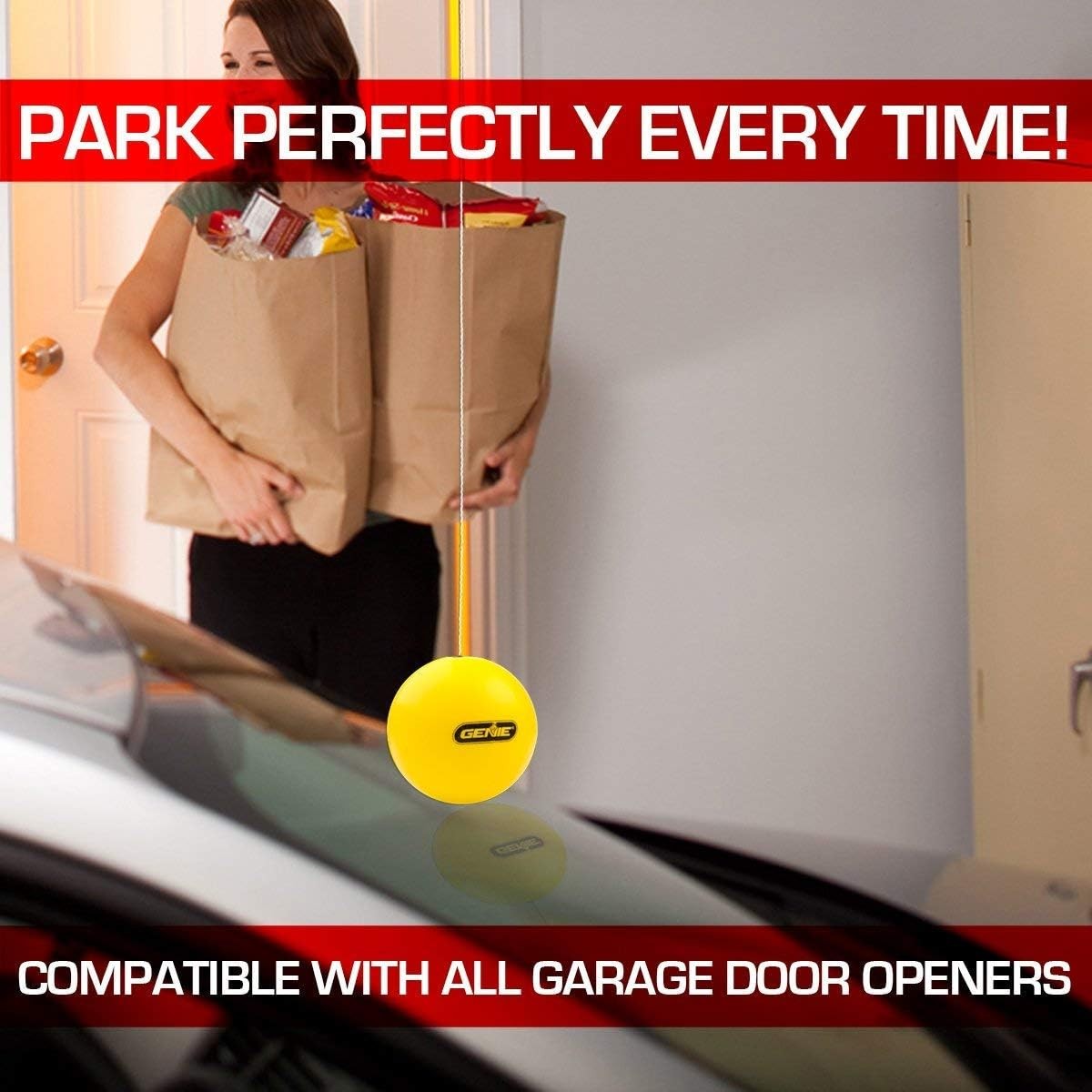 Genie GPS-R Stop Perfect Every Time Parking Guide 1 Count (Pack of 1), Yellow