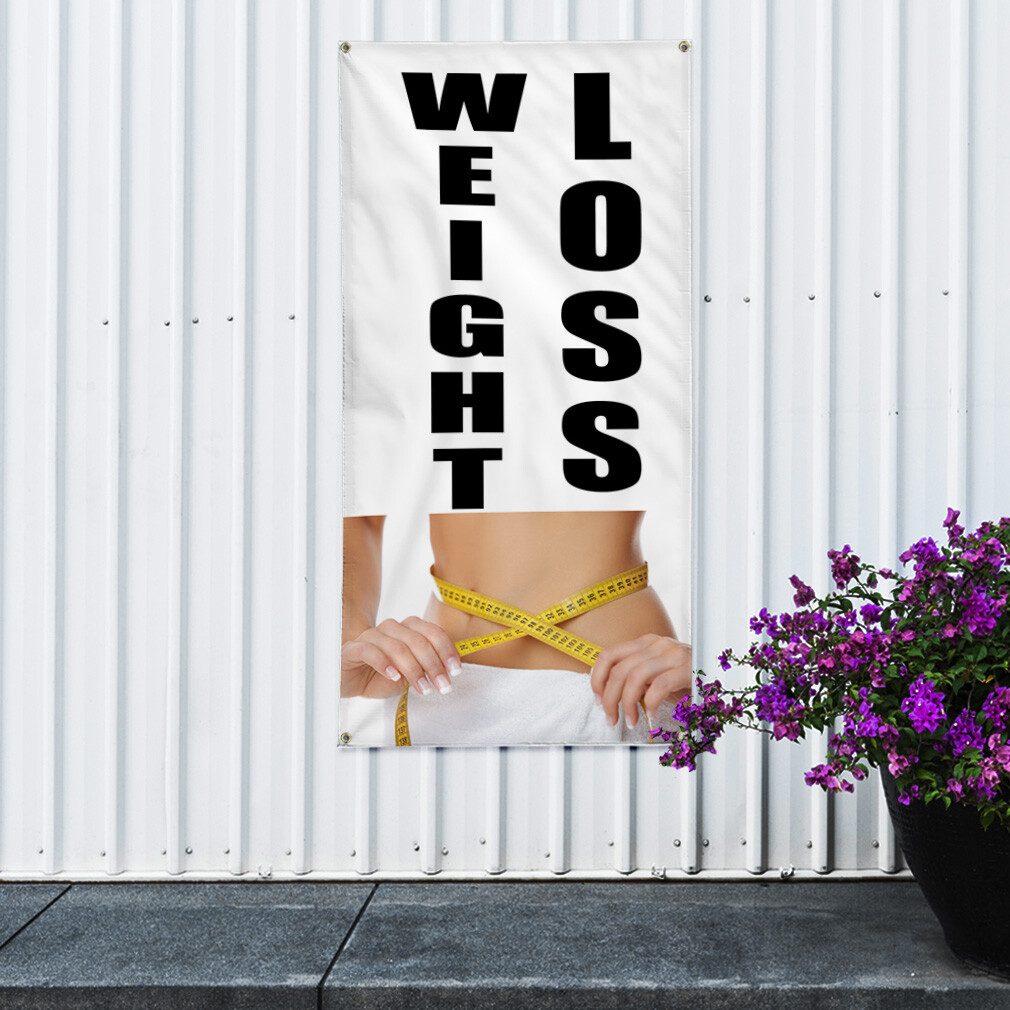Vertical Vinyl Banner Multiple Sizes Weight Loss D Business Outdoor