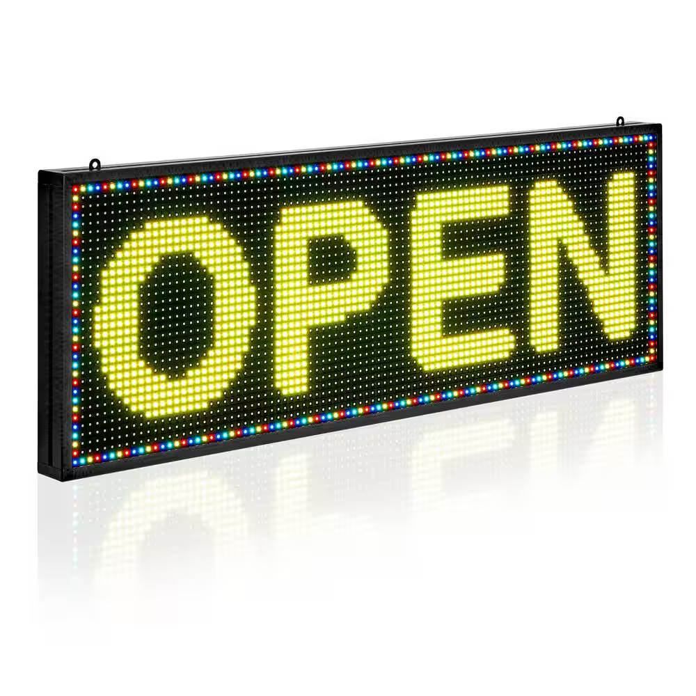 Programmable LED Sign P10 Full Color LED Scrolling Panel 39 In. X 13.8 In. DIY C
