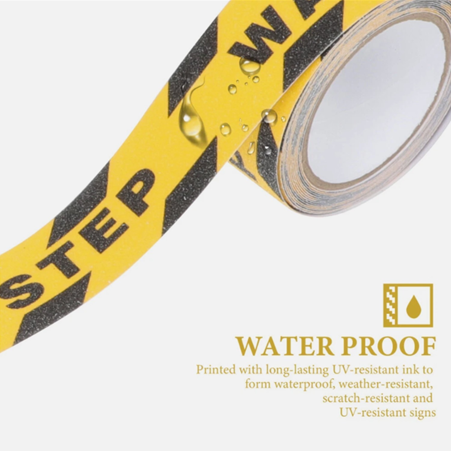 3 Pack Watch Your Step Sign Anti-slip Warning Sticker Adhesive Warning Tape Roll