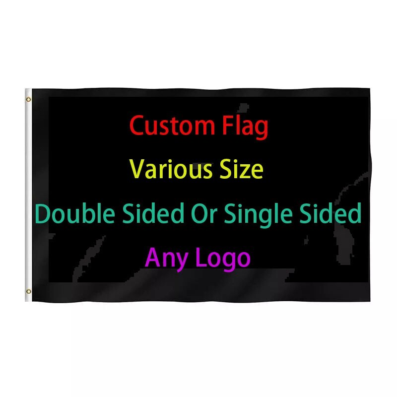 Custom Various Size Personalized Print Your Logo Double Single sided Flag Banner