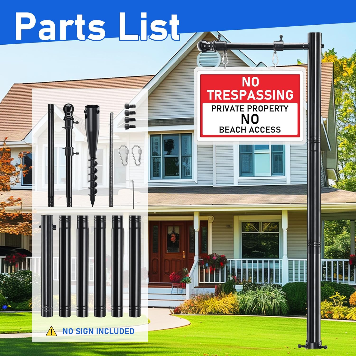 Real Estate Sign Post, Open House Signs for Real Estate, 100 inch Realtor Yard S