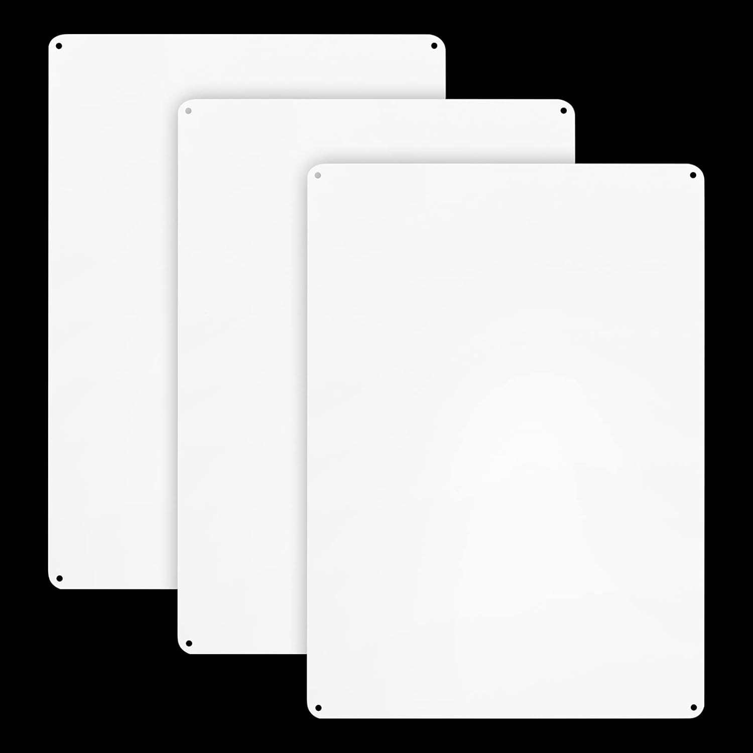 3-Pack White Sign Blanks, 10″X 7″ .04″ Aluminum