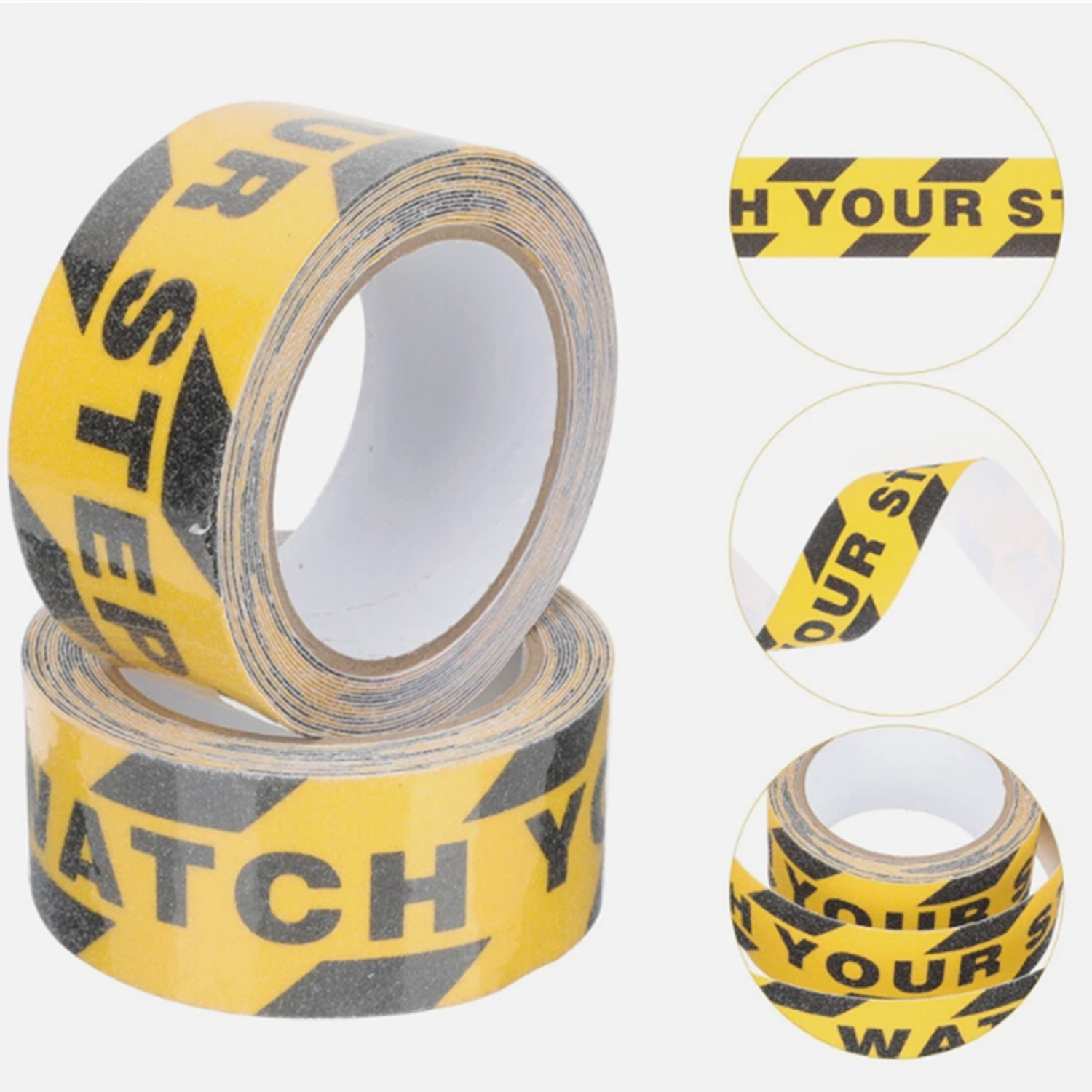 3 Pack Watch Your Step Sign Anti-slip Warning Sticker Adhesive Warning Tape Roll