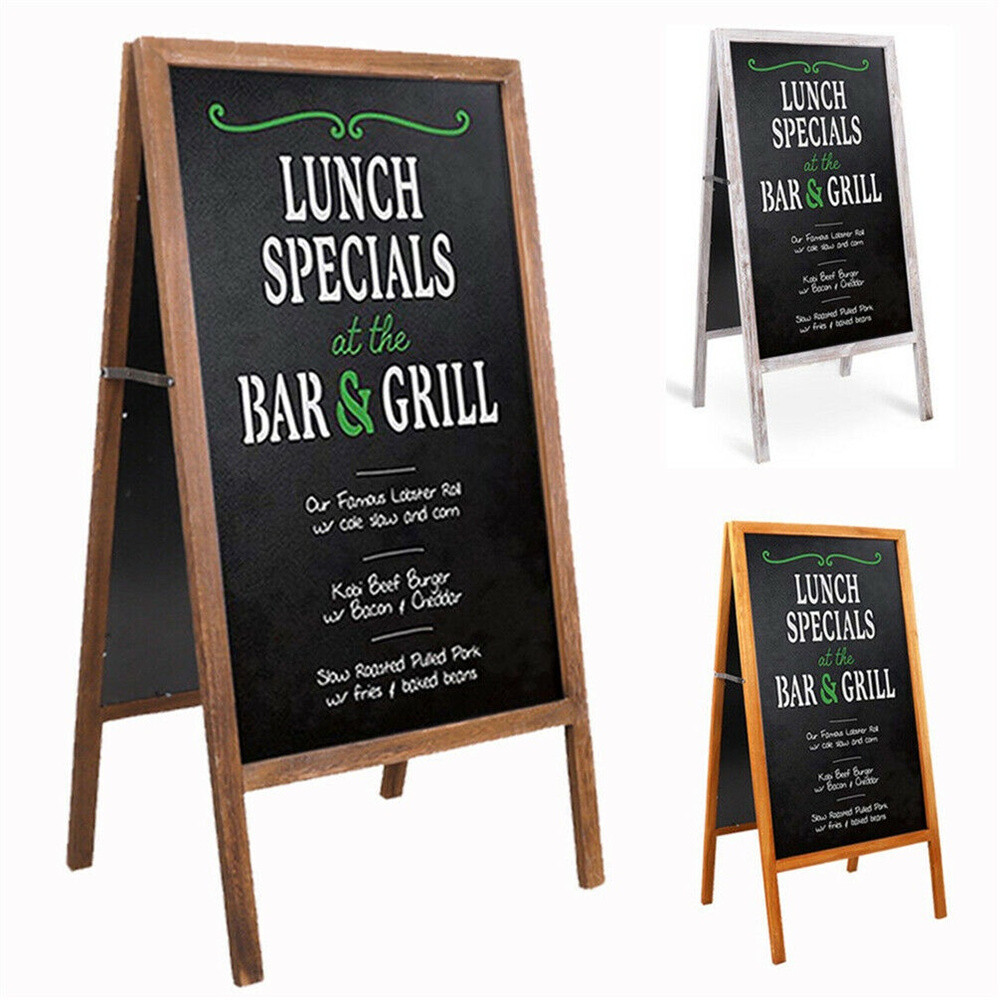 Heavy Duty Outdoor A Frame Sandwich Board Sidewalk Chalkboard Memo Sign Magnetic