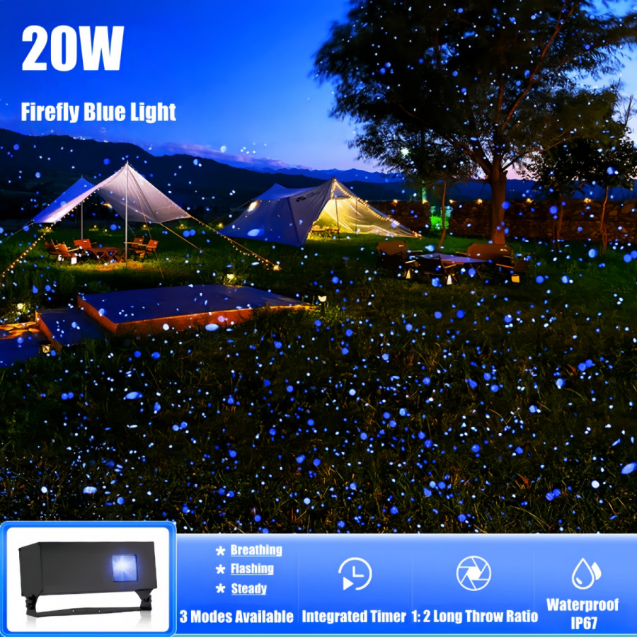 Outdoor Dynamic Firefly Laser Starry Sky Projection Light for Garden Landscape