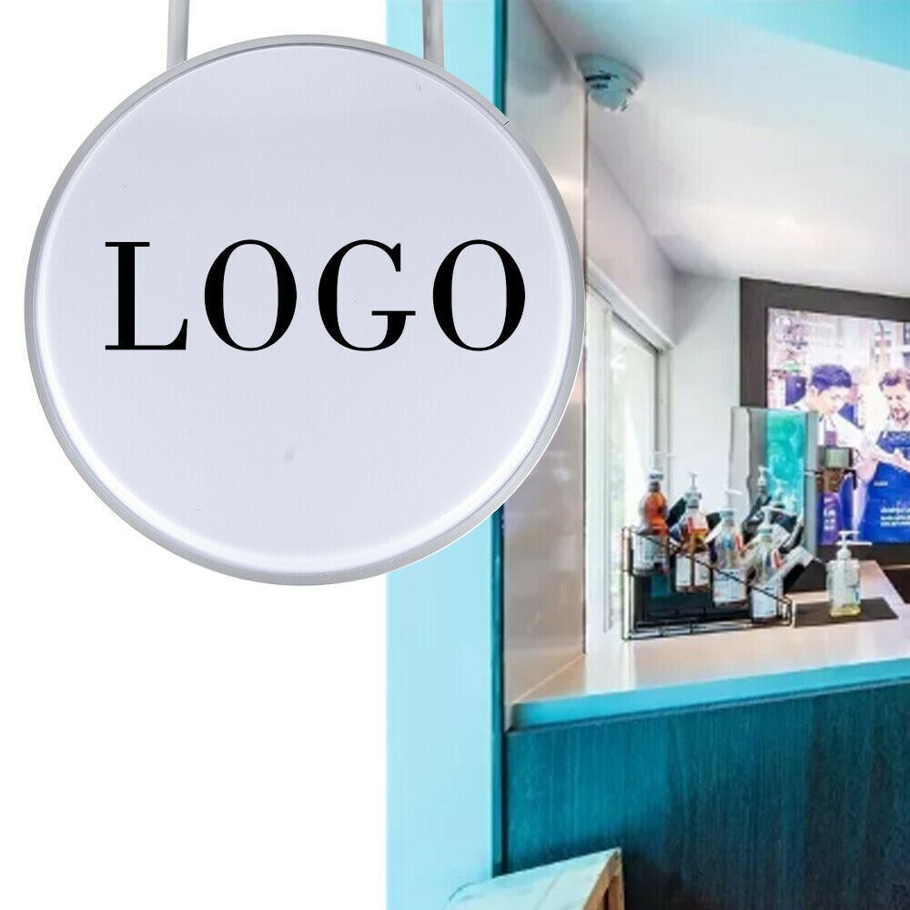 24in LED Double Sided Round Light Box Outdoor Sign Advertising Projecting Lights