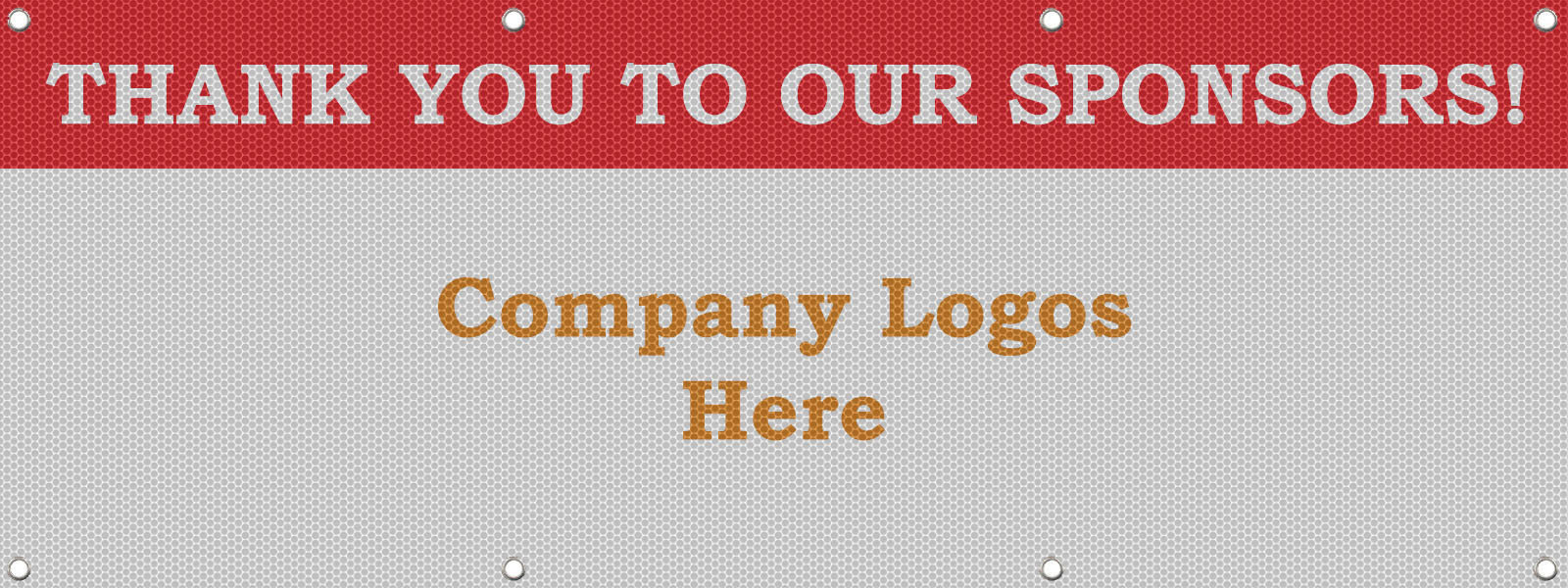 Thank You To Our Sponsors Custom 13 Oz Vinyl Banner Sign With Grommets