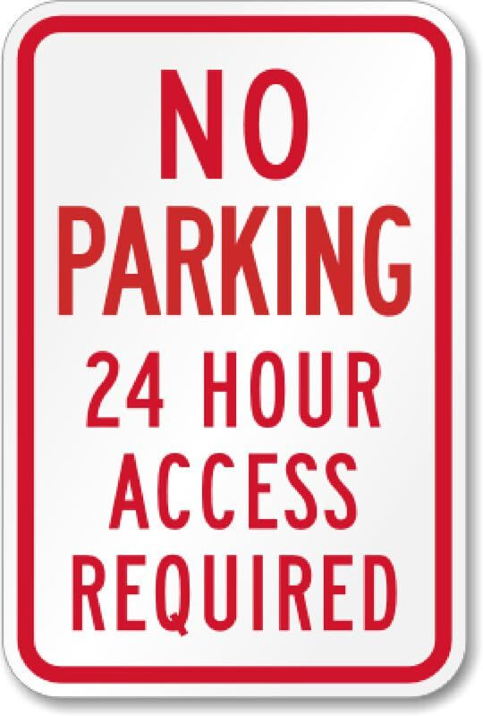 No Parking Sign Aluminum Weatherproof 8×12 Outdoor Metal Business Sign