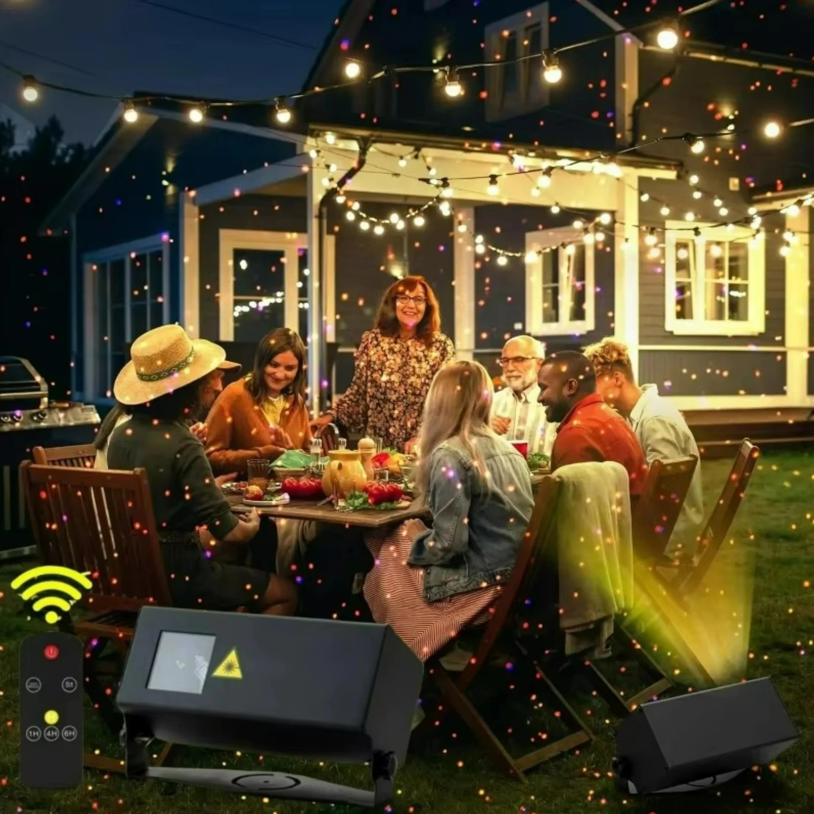 Outdoor Dynamic Firefly Laser Starry Sky Projection Light for Garden Landscape