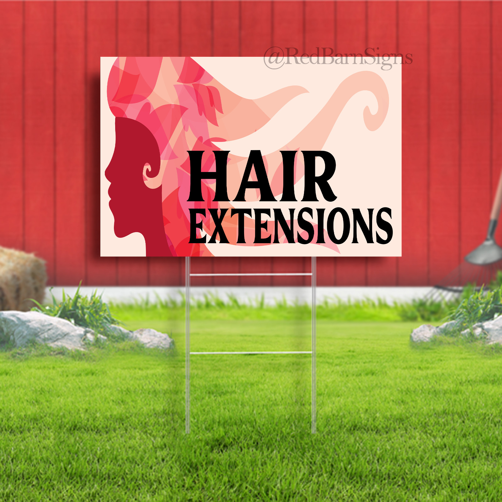 Hair Extensions Coroplast Sign Plastic Indoor Outdo FREE SHIPPING