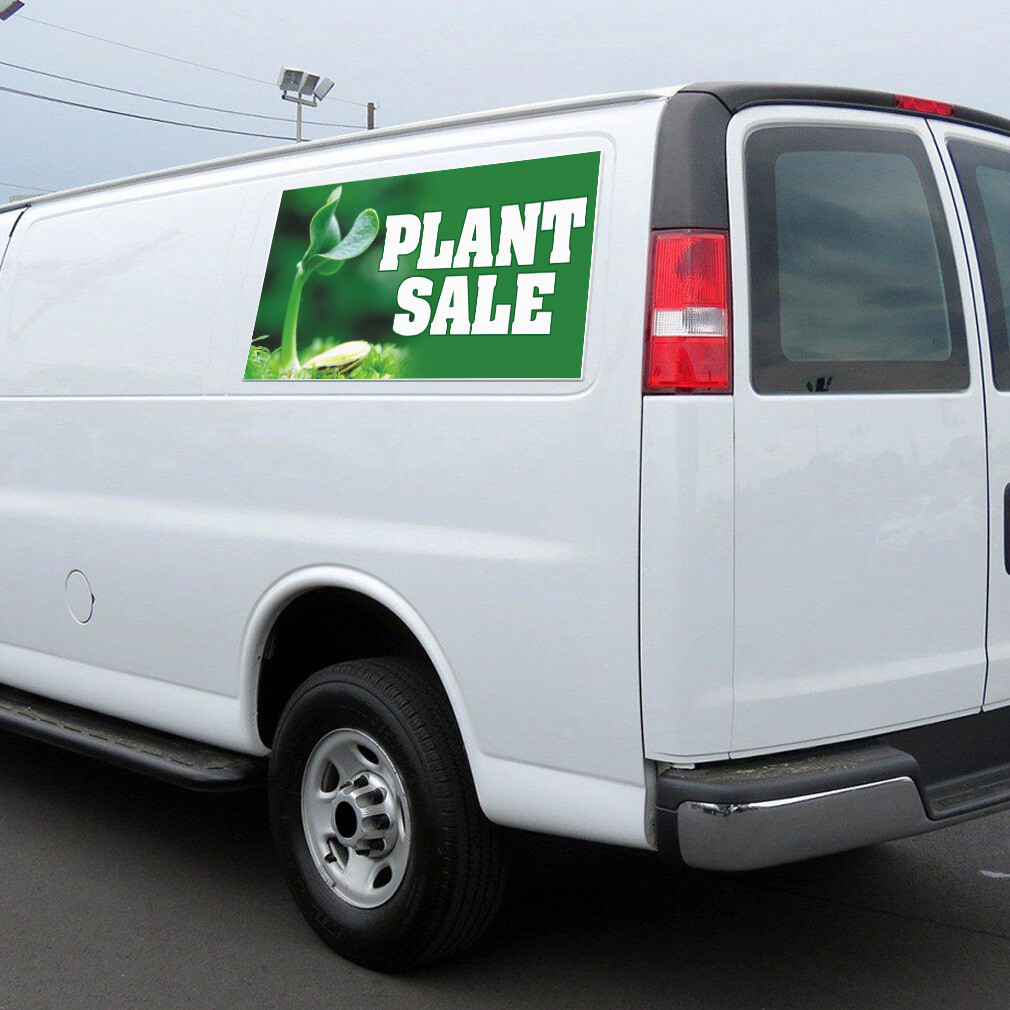 Car Magnet Set of 2 Plant Sale Business B Car Advertising Industrial Sign