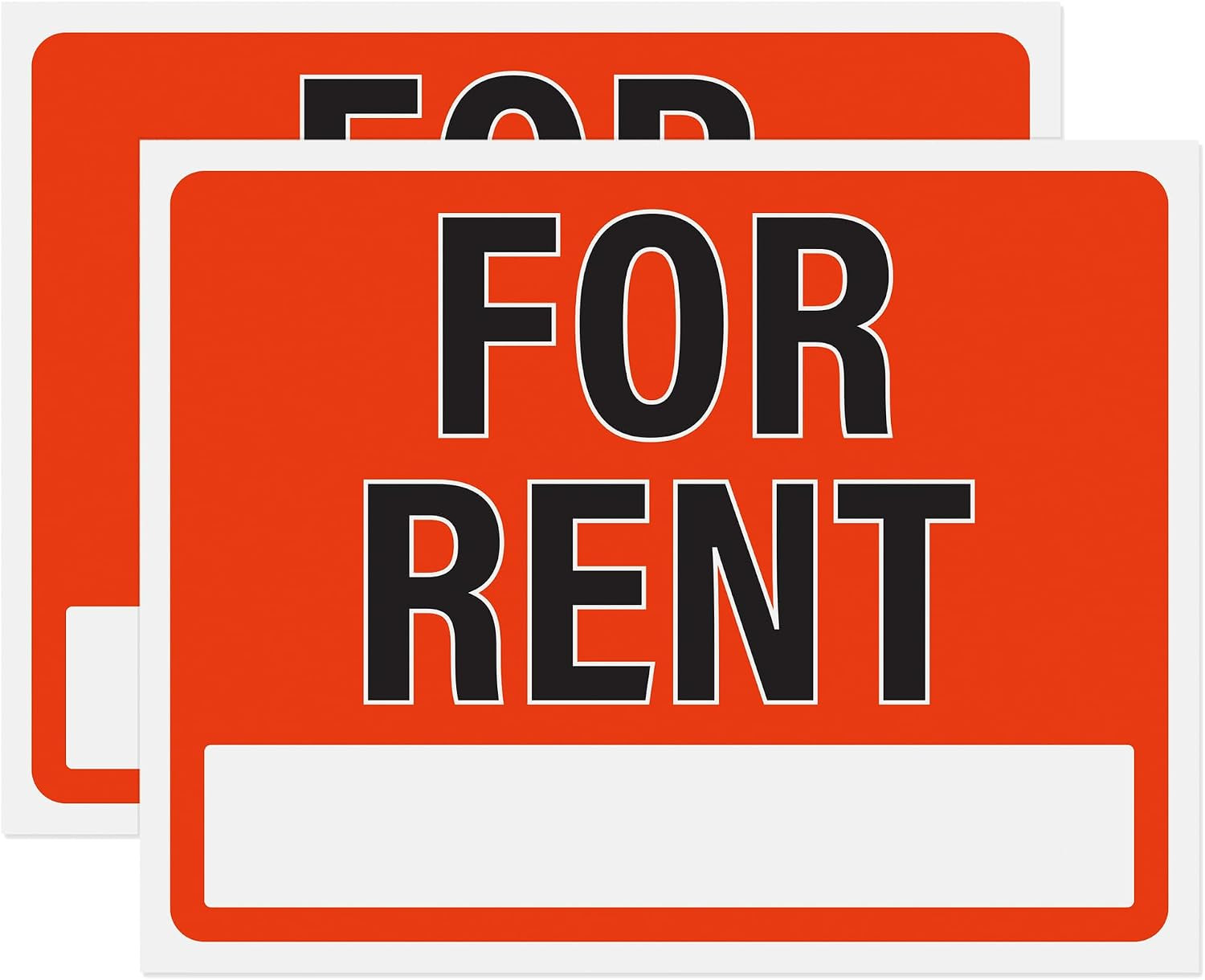 For Rent Sign 14×11, Plastic Sign for Home, Office, Rental, Commercial