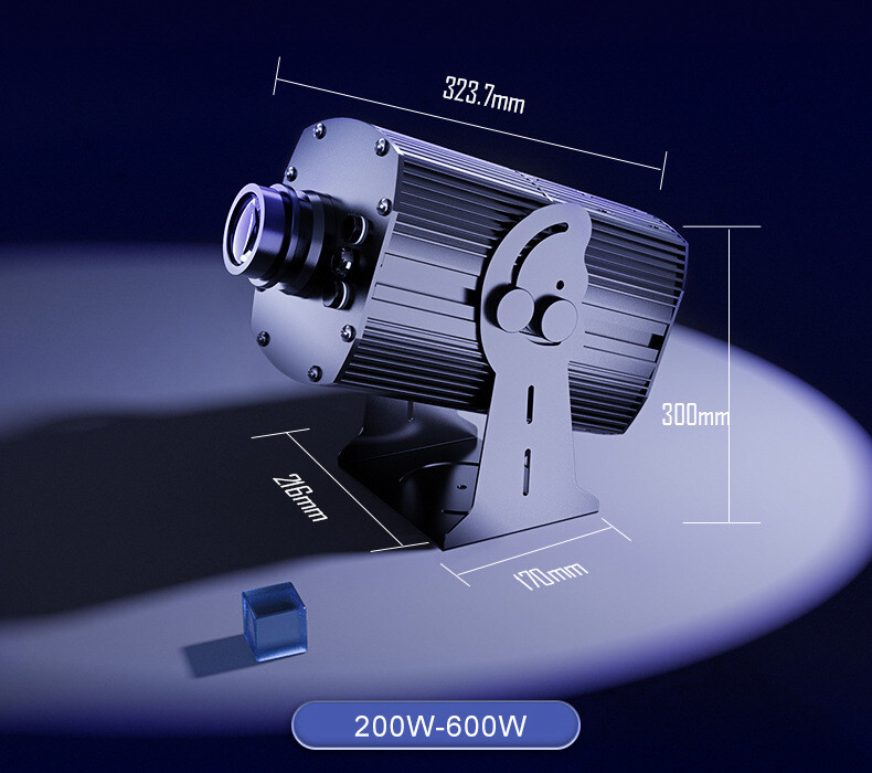 40W-600W 4 Logo Imagine AD Sign Auto-swtich LED Gobo Projector Lamps Waterproof
