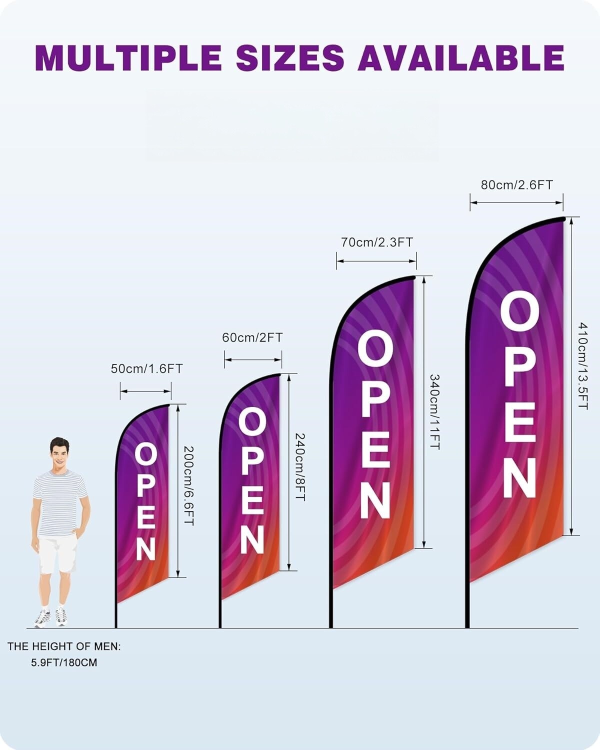 Custom Advertising Feather Flags Business Outside Personalized Logo Swooper Flag