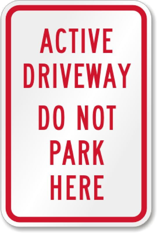 Aluminum Driveway Sign Weatherproof Metal Outdoor 8×12 Active Driveway