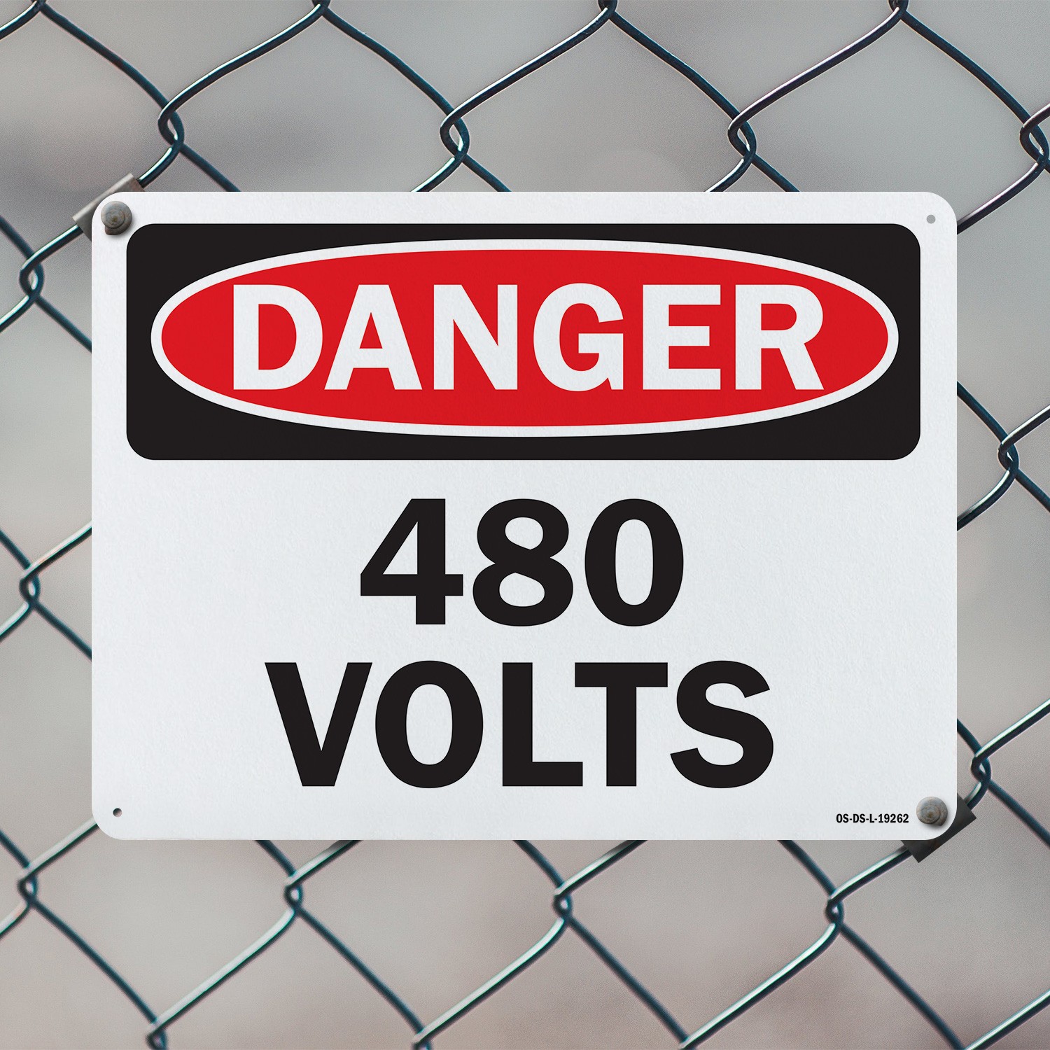 480 Volts OSHA Danger Sign Metal, Plastic, Or Decal – 5 or 10 Pack