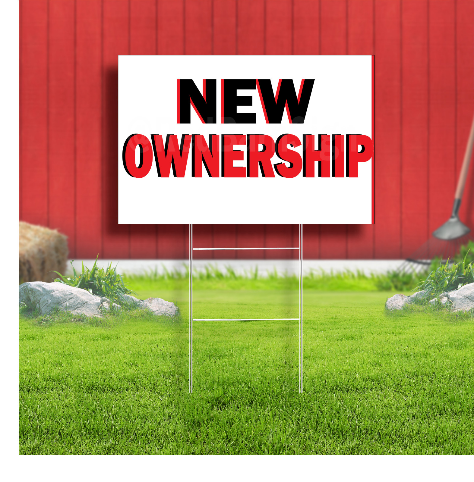 New ownership Coroplast Sign Plastic Indoor Outdoor Yard Sign