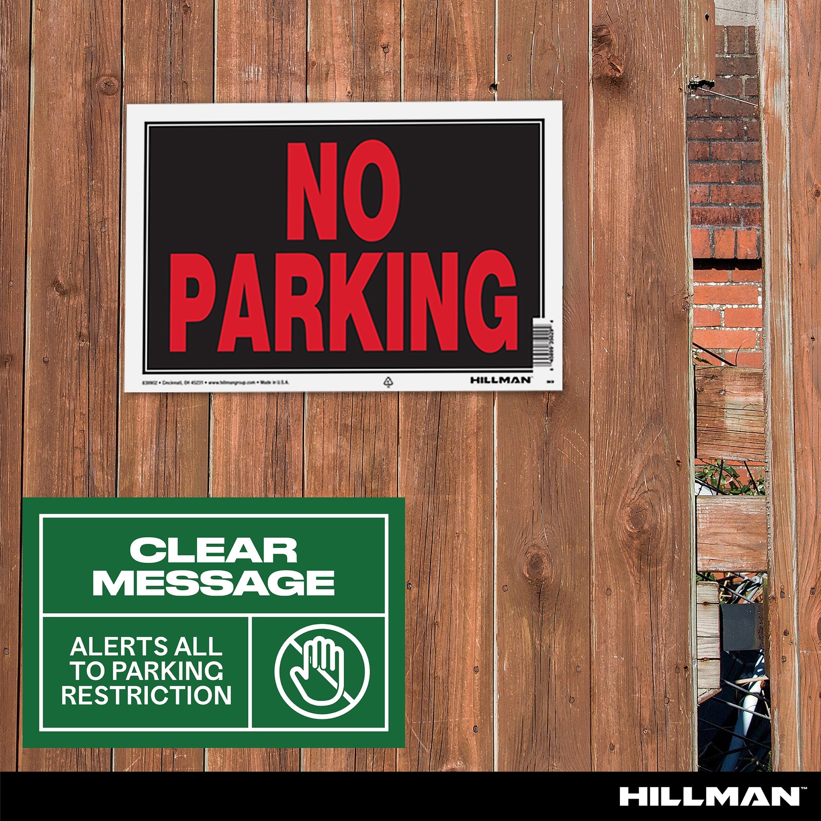 Hillman No Parking 8-in x 12-in Plastic Prohibited Sign