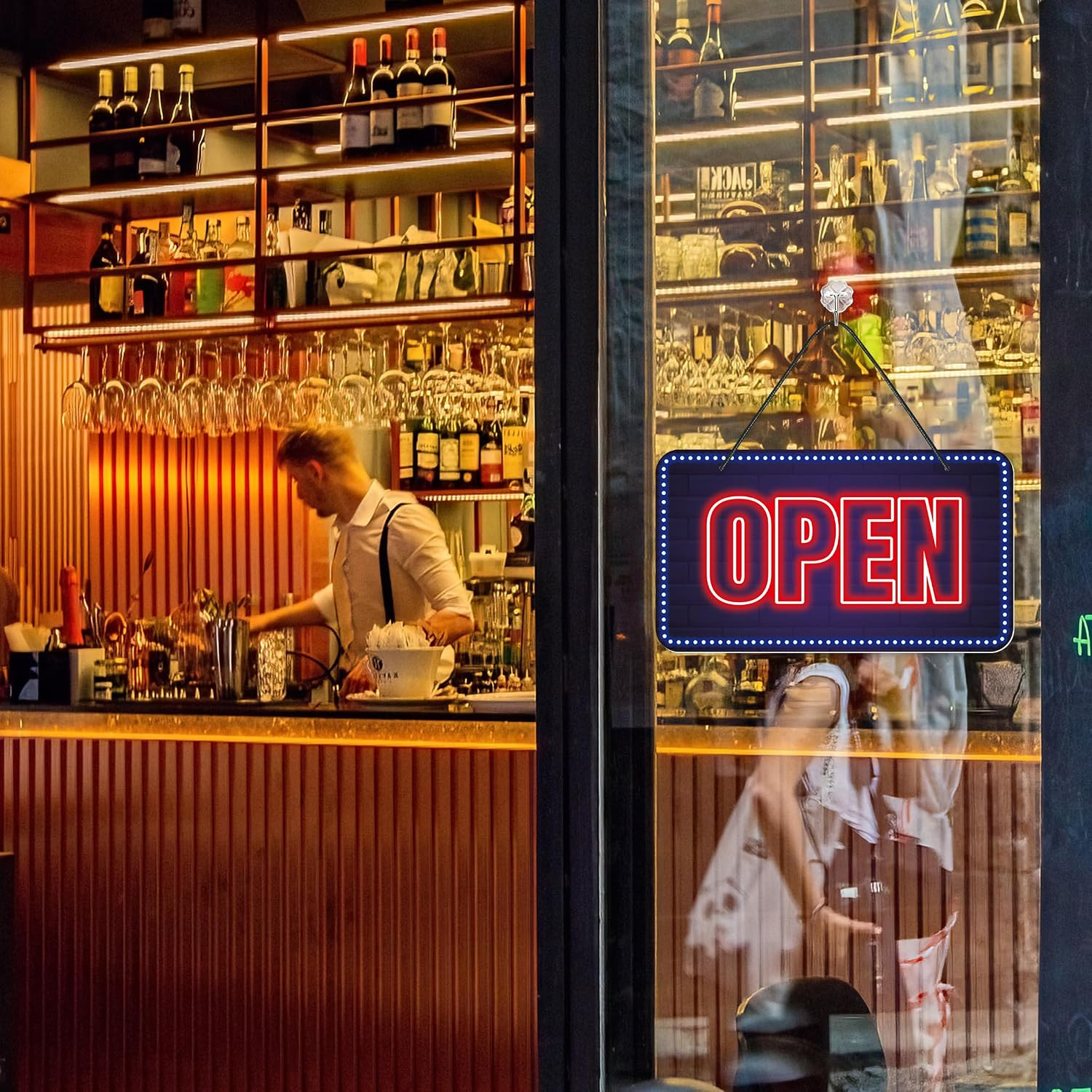 Open Closed Signs for Business, 12X6.7 Waterproof Double Sided We Are Open or Cl