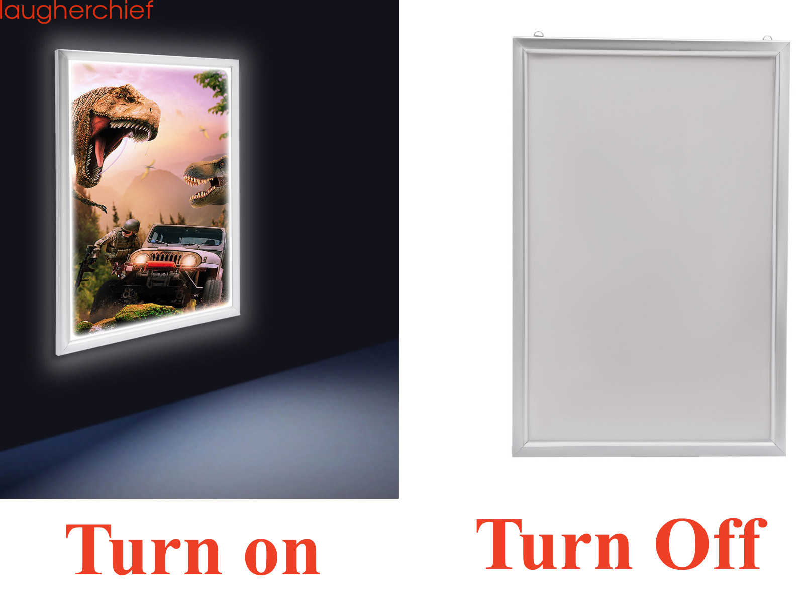 Wall Mount LED Light Box Movie Poster Display 24″x36″ Advertising Frame Store US