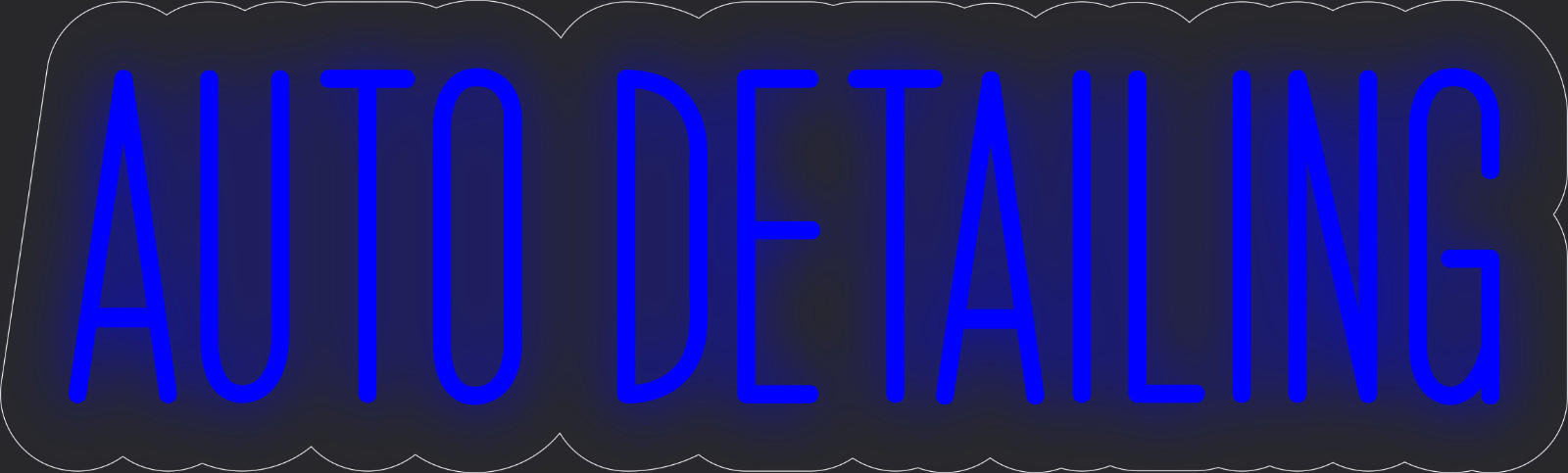 Auto detailing Neon LED Sign Business Wall Decor Lighted Store Sign 24 x 7 in.