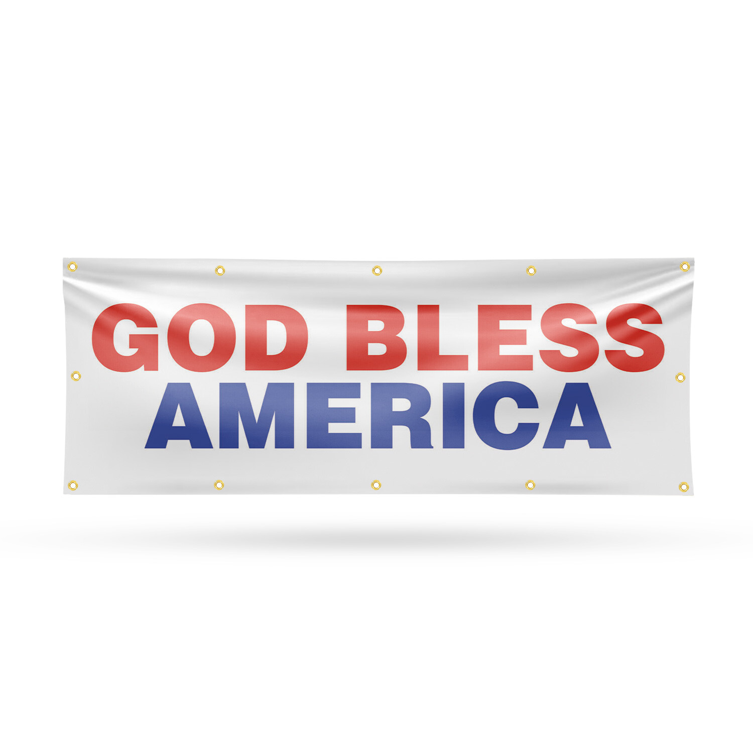 God Bless America Vinyl Banner Sign with Metal Grommets Heavy-Duty Single-Sided