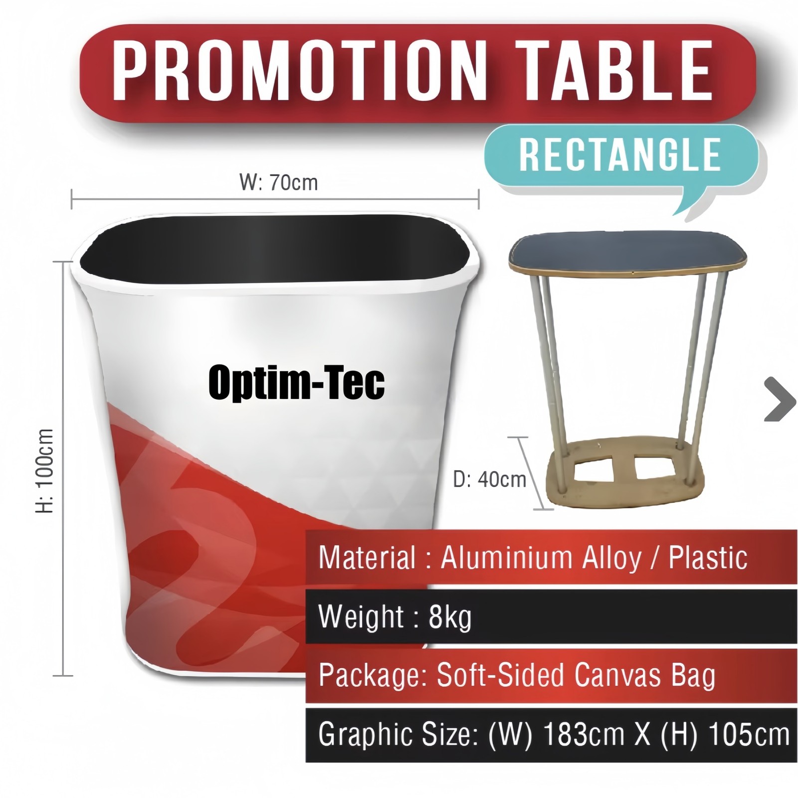 Rectangular Auto-Folding Hydraulic Pop-Up Counter – Self-Deploying Display Frame