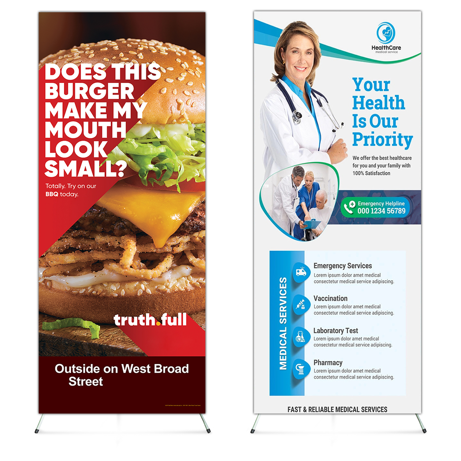 Anley Custom X-Stand Banners & Signs Customize Banner for Trade Show and Display