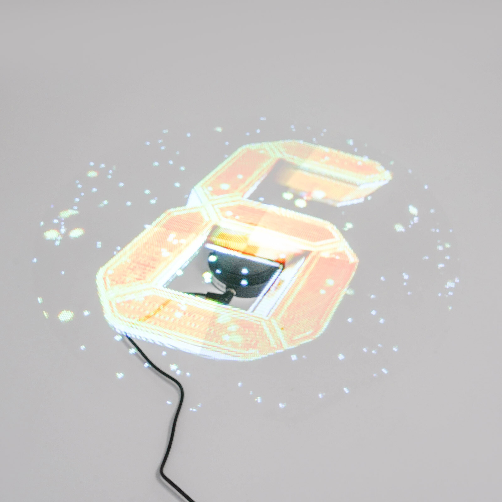 3D Holographic Projector 244-LED Hologram Fan Advertising Player Kit w/Control